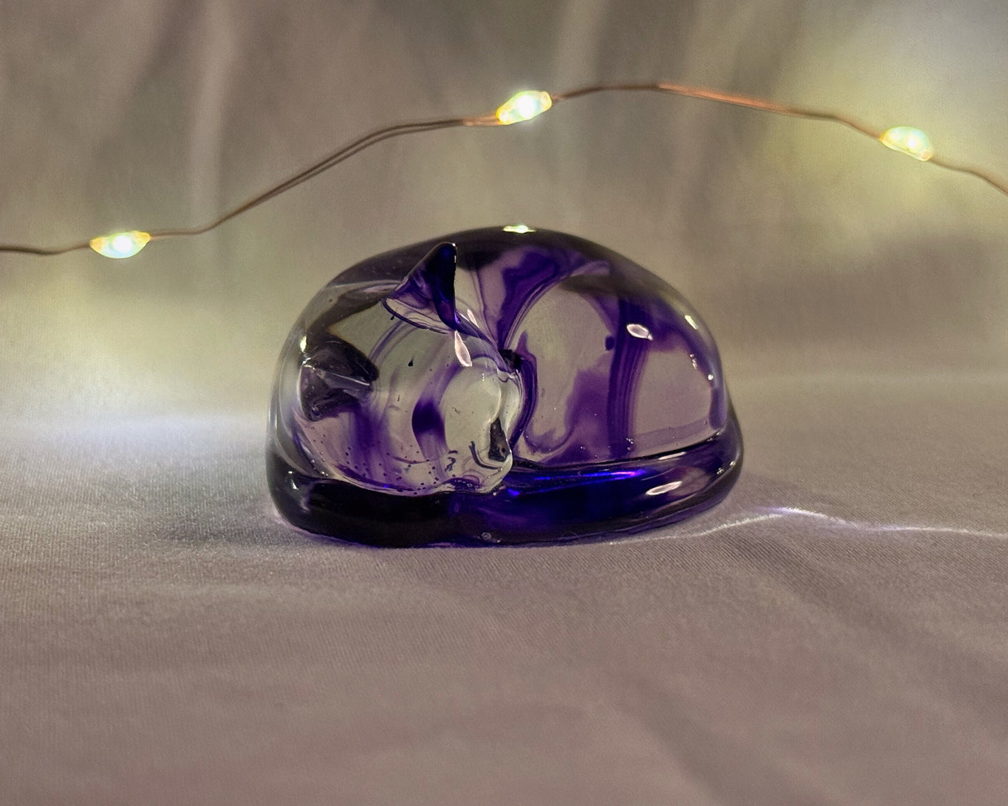 Small Sleeping Cat Amethyst