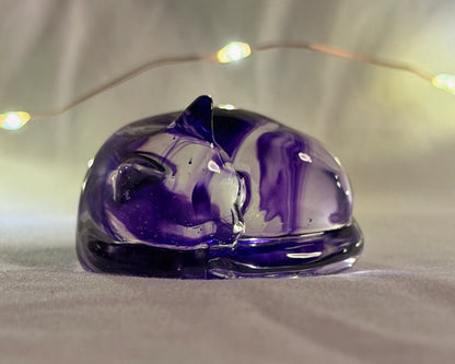 Small Sleeping Cat Amethyst