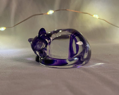 Small Sleeping Cat Amethyst