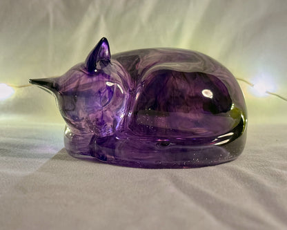 Large Sleeping Cat Amethyst
