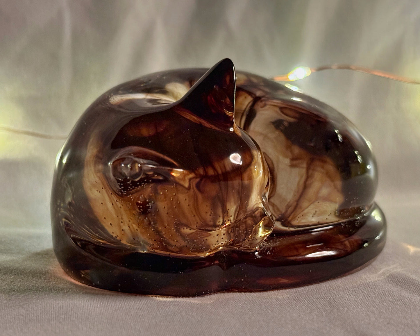 Large Sleeping Cat Brown