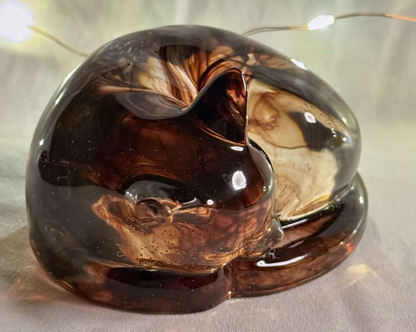 Large Sleeping Cat Brown