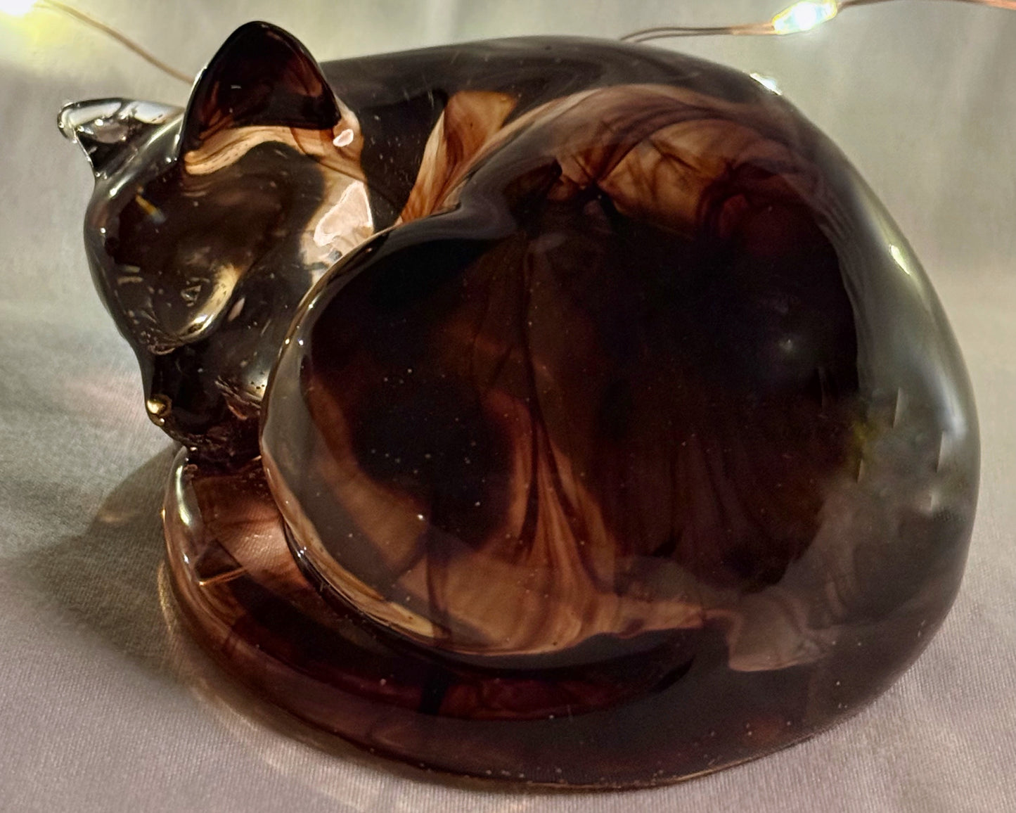 Large Sleeping Cat Brown