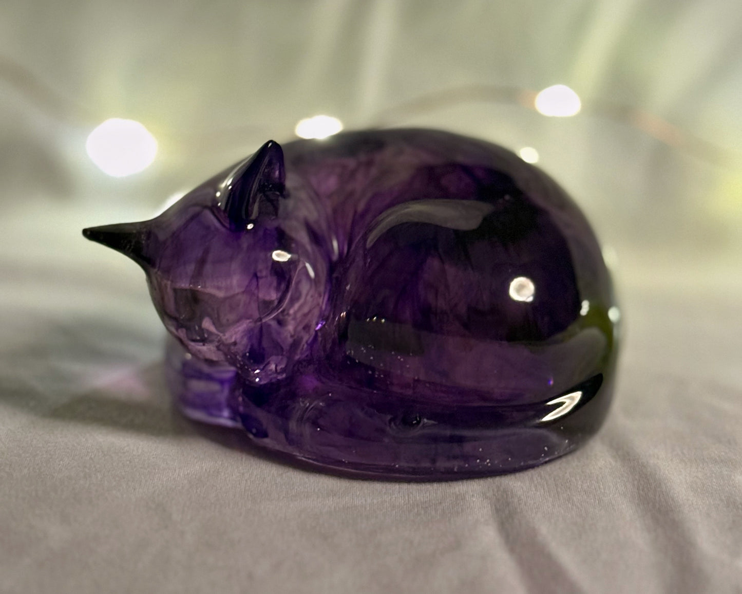 Large Sleeping Cat Amethyst