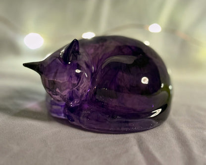 Large Sleeping Cat Amethyst