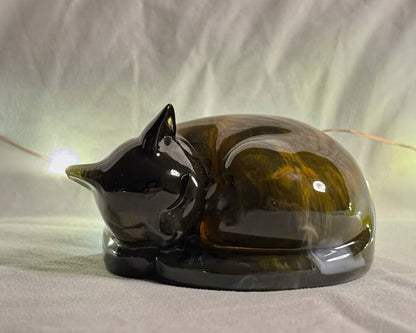 Large Sleeping Cat Olive